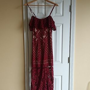 Burgundy size small summer dress